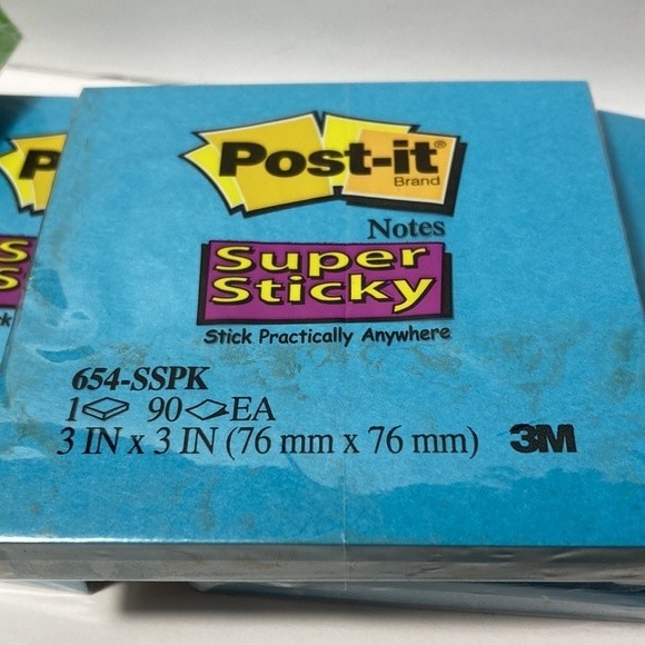 Post It Notes Super Sticky Blue Green 8 Packs - Picture 4 of 12